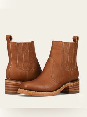 Frye Chelsea Boot Brown Leather Ankle Booties